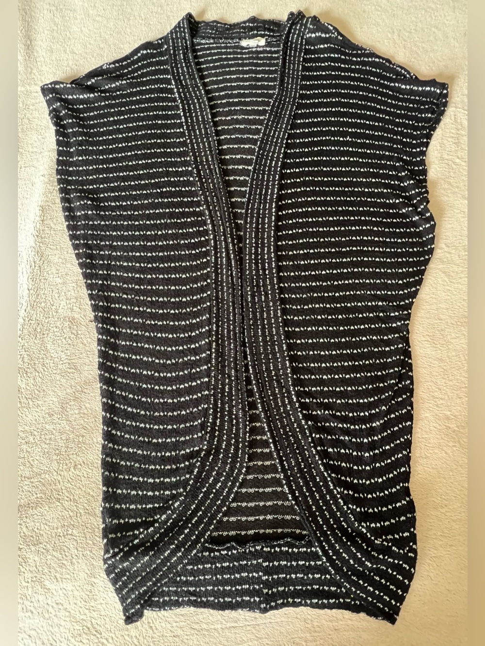 silence + noise Black & White Striped Open-Front Tunic